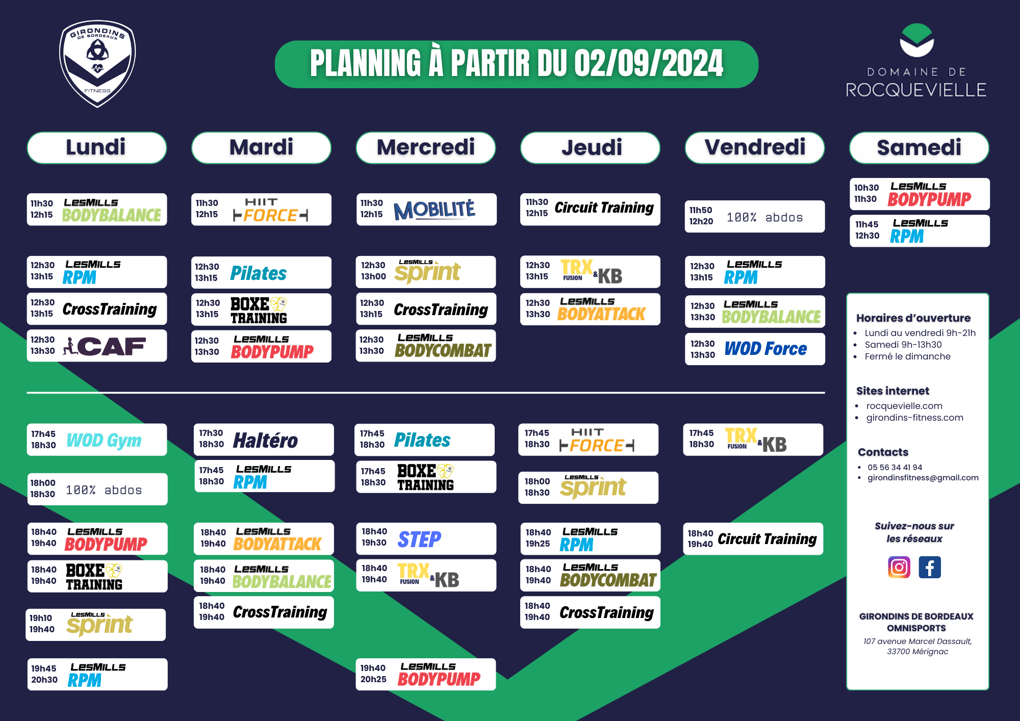 Planning septembre